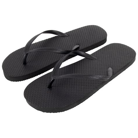 Wholesale Mens Black Flip Flops Assorted Sizes —