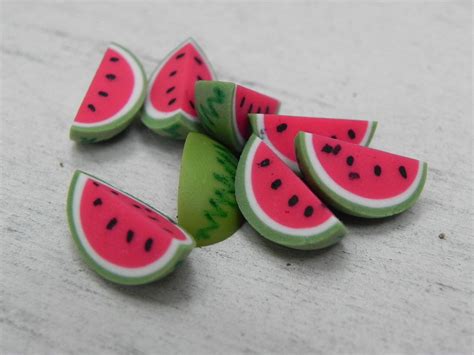 Miniature Watermelon Slices Fairy Garden Accessory Etsy Fairy