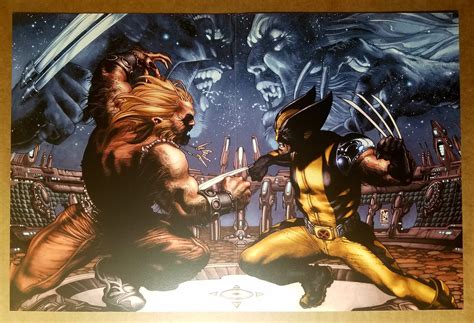 Wolverine Vs Sabretooth X Men Marvel Comics Poster By