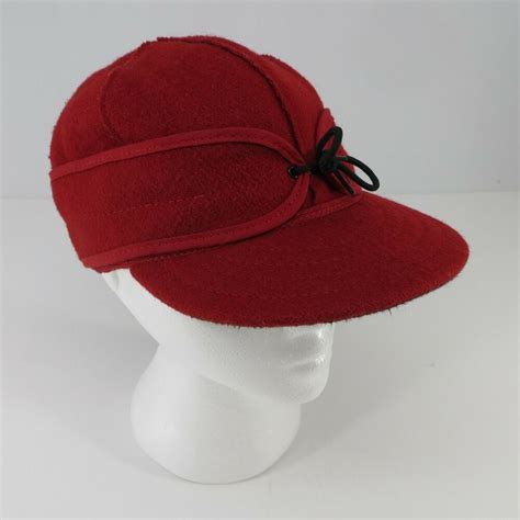 Stormy Kromer Original Cap Wool Hat Red Made In Ironwood Michigan Boys