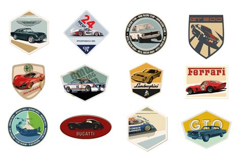 12 Vintage Automotive Badges Illustrations Creative Market