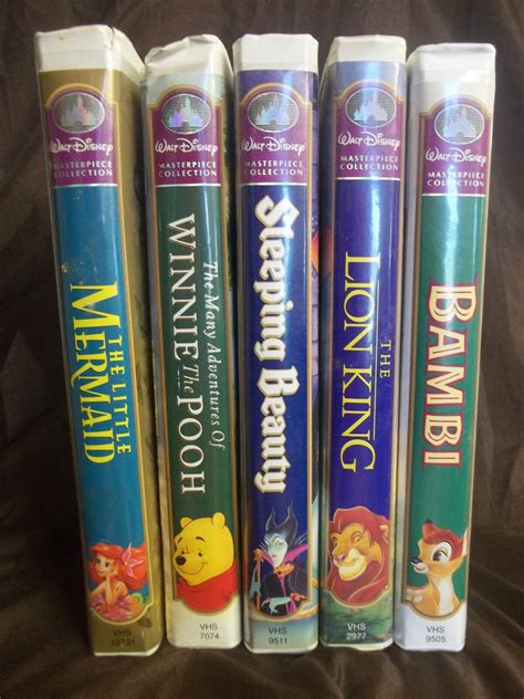 5 WALT DISNEY Masterpiece Collection VHS Movies VHS Tapes