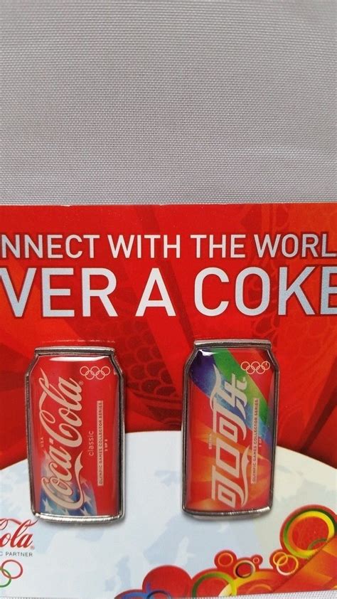 2008 Coca Cola Coke Connect With The World Over A Coke Olympic Pins