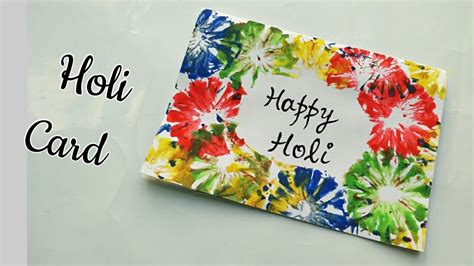 Handmade Holi Card For Kidshappy Holi 2018 Simple Holi Greeting Card