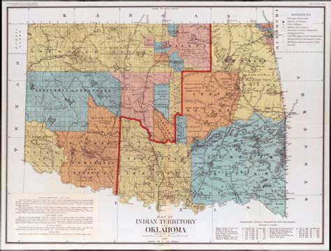 Map Of The Indian Territory And Oklahoma Gallery Of The Republic
