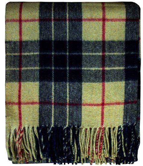 Tartan Blanket Picnic Rug Wool Mix Scottish Macleod Of Lewis Modern
