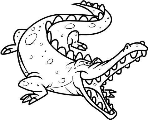 Desenhos De Crocodilo Muito Feliz Para Colorir E Imprimir