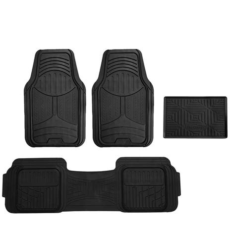 Fh Group Black Trimmable Liners Heavy Duty Tall Channel Floor Mats