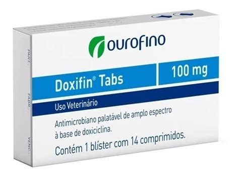 Doxifin Tabs Caixa 100mg Antibiótico Doxiciclina Ouro Fino