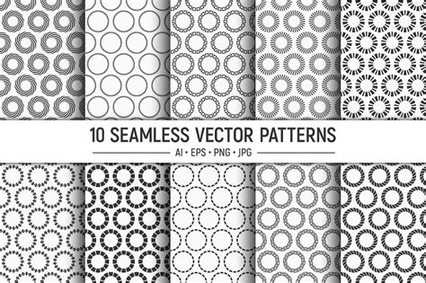 10 Circless Seamless Vector Pattern Graphic By Avk Graphics · Creative