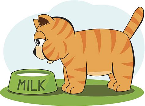 Cat Drinking Milk Illustrations Royalty Free Vector Graphics And Clip
