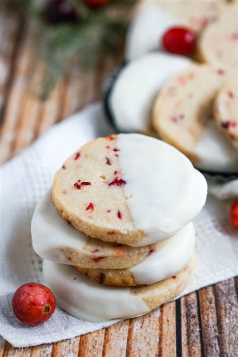 White Chocolate Cranberry Shortbread Cookies Accidental Happy Baker