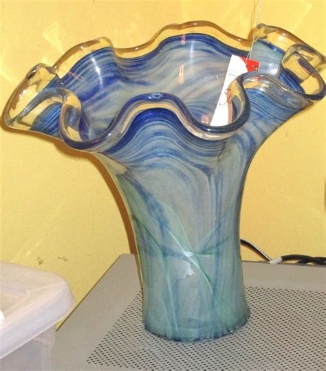 Murano Blue Glass Vase Made In Italy Authentic With Certificate Tammaro Home