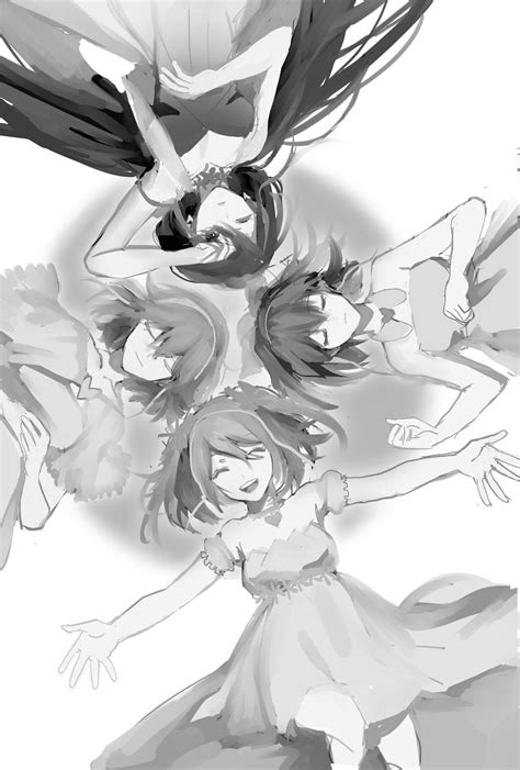 Wallpaper Anime Girls Monochrome Yu Gi Oh Yu Gi Oh Arc V Hiiragi Yuzu Kurosaki Ruri Rin
