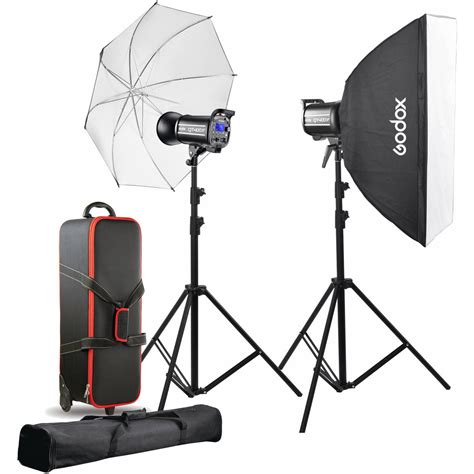 Pcfoto Godox Qt400 Ii 2 Light Studio Flash Kit