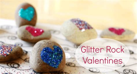 Glitter Rock Valentines Are Fun For Kids To Make And Give