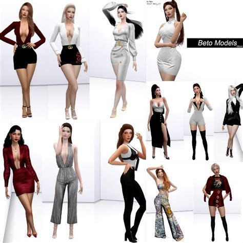 By Beto Beto Models Women Pose Pack Sims 4 Mods Clothes Sims Mods Sims 4 Cc Finds The