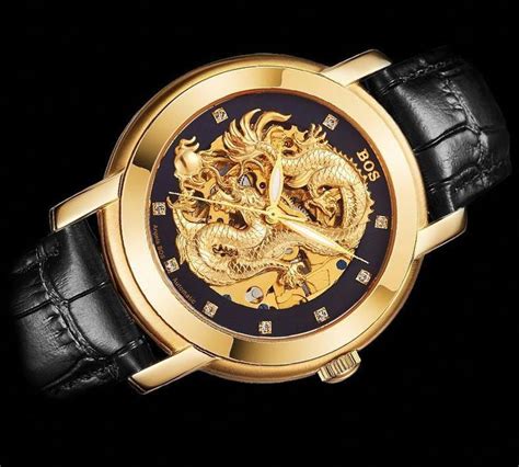 2017 Chinese Dragon 3d Carving Mechanical Automatic Skeleton Watch Men