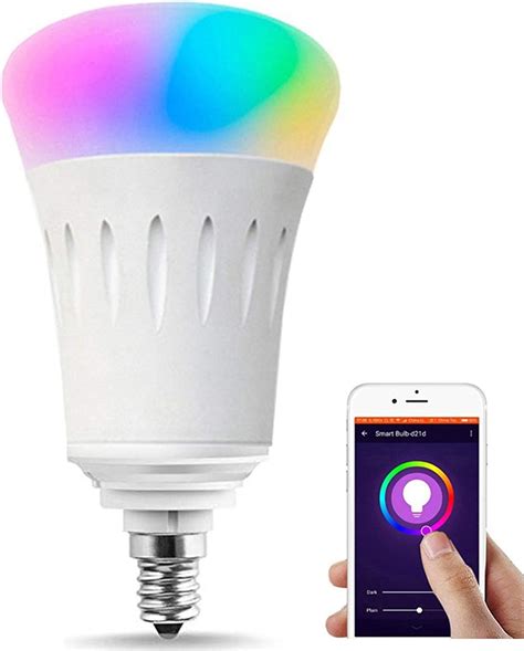 Xlqf E14 Smart Wifi Light Bulb 7w Color Changing Led Lamps