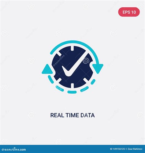 Two Color Real Time Data Vector Icon From General Concept Isolated