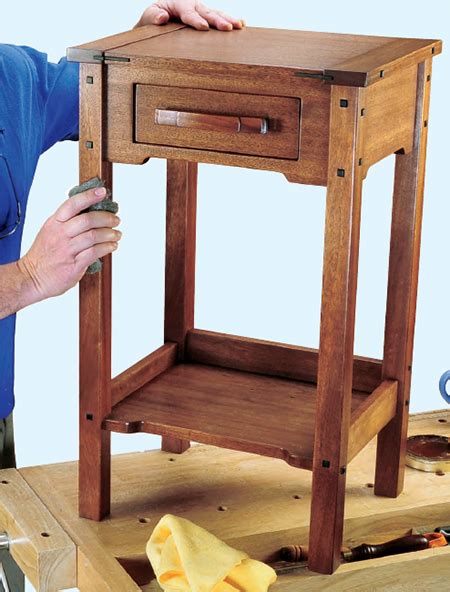 Greene Bedside Table Plan Woodworking Blog Videos Plans How To