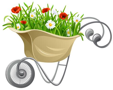 Check spelling or type a new query. Wheelbarrow with Flowers PNG Clipart | Gallery ...