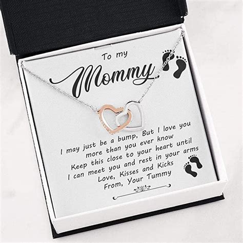 Baby Bump Jewelry New Mom Heart Necklace T For New Mom