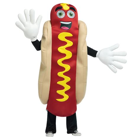 Adult Waving Hot Dog Mascot Halloween Costume Ebay