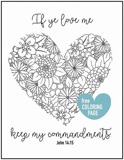 Commandments Keep Coloring Ye Pages Lds Valentine