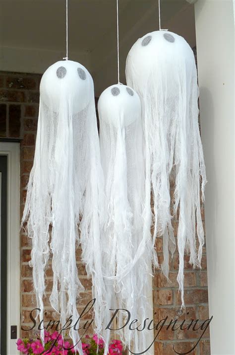 How To Make Hanging Ghosts Halloween Decorations A Pb