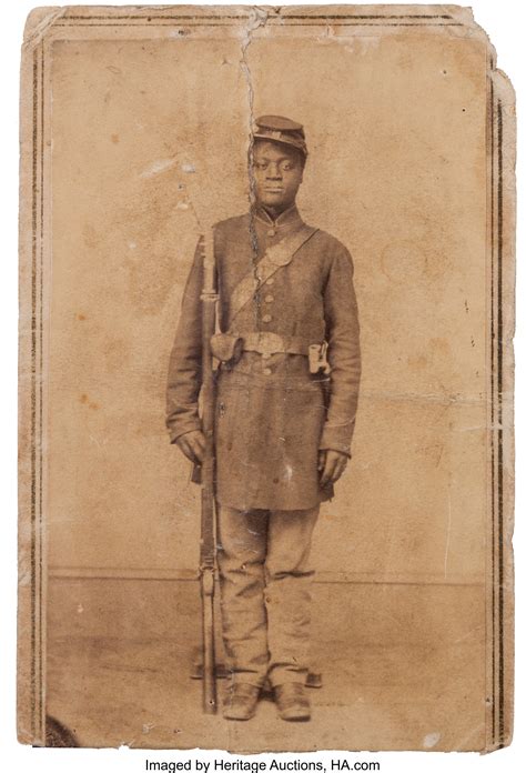 Armed Black Union Soldier Carte De Visite Photography Cdvs Lot