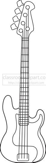 Music Outline Clipart Electric Bass Guitar Outline Printable