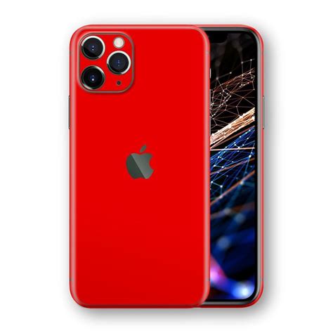 Iphone 11 Pro Glossy Bright Red Skin Iphone 11 Iphone Apple Phone Case