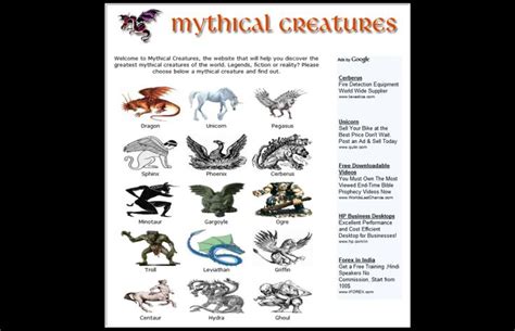 Mythical Creatures List With Pictures Mythical Creatures Mythical