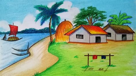 Groups they admin or create will appear here. How to draw Simple Village with oil pastel.Step by step ...