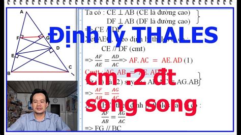 Định lý thales Định lý thales thuận Định lý thales đảo chỨng minh 2 ĐƯỜng thẲng song song