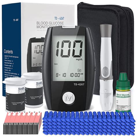 Amazon Com Blood Glucose Monitor Kit Counts Gauge Lancets