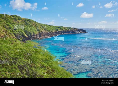 Hanauma Bay Usa Hawaii Oahu Hanauma Bay Stock Photo Alamy