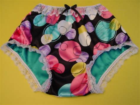 Dbl Silky Satin Frilly Sissy Panties Choice Of 5 Colors Ebay