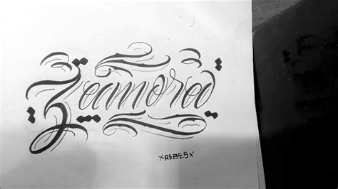 Las letras para tatuarse cualquier parte del cuerpo son muy recurrentes y por ello, los especialistas en este arte han tenido que ser muy imaginativos y creativos para evitar repetir siempre la misma tipografía. diseños de apellidos para tatuar"ZAMORA"/chicano lettering/letras malandras/calligraphy ...
