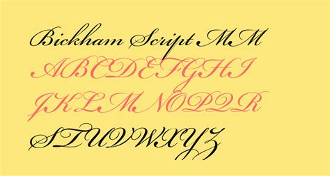 Copyright c 1997 adobe systems incorporated all rights reservedbickham script is a trademark of adobe systems incorporated. Bickham Script MM free Font - What Font Is