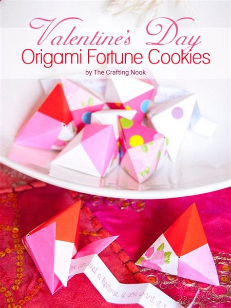 Str Diy Origami Fortune Cookie For Valentines Day The Crafting Nook