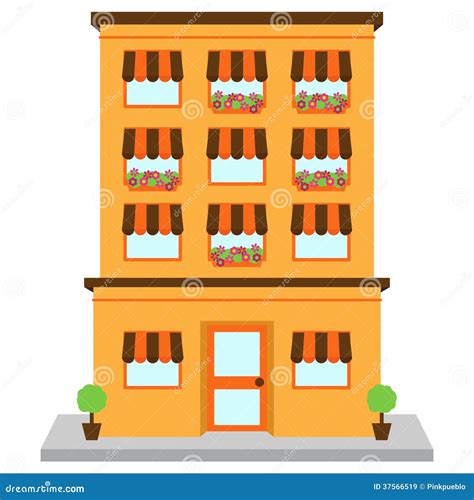 Apartment Building Tall Cartoon Vector 31689389