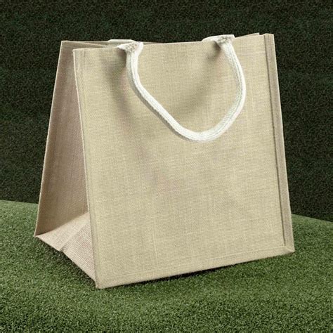 Natural Jute Bags With Cotton Rope Handles Jute Bagscarrier Bag Shop