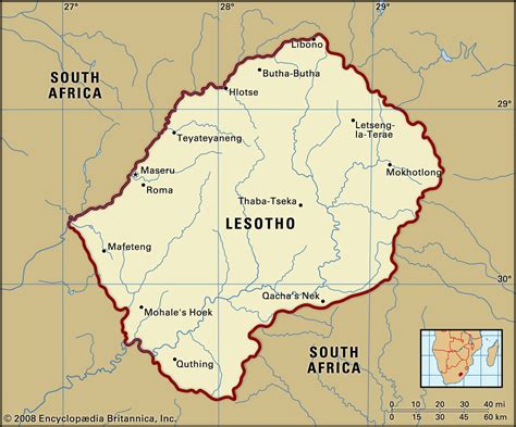 This map shows where lesotho is located on the africa map. 5 Fascinating Battles of the African Colonial Era | Britannica