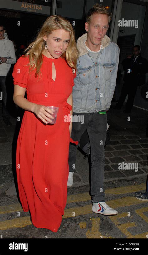 Pregnant Billie Piper And Laurence Fox Leaving The Almeida Theatre After Performing In The Play