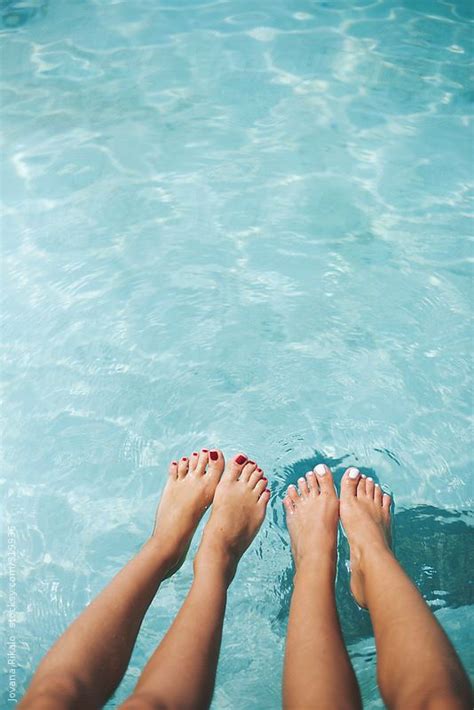 Legs Of A Two Female Friends In The Water By Jovanarikalo Stocksy United Besties Pictures