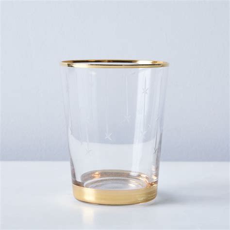 Etched Star Gold Rimmed Tumblers Set Of 4 Gold Rims Tumbler Glass