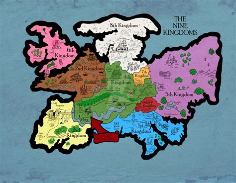 Map Of The Nine Kingdoms By Sicknpsyko The 10th Kingdom Dungeons And