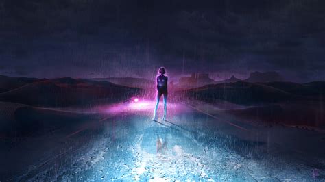 Neon Dark Sky Road K Wallpaper HD Artist Wallpapers K Wallpapers Images Backgrounds Photos And